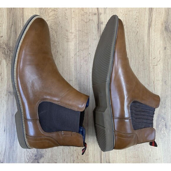 Steve Madden Mistro Chelsea Boots Cognac Brown Size 13 Beautiful Smooth Shoes - Picture 11 of 16